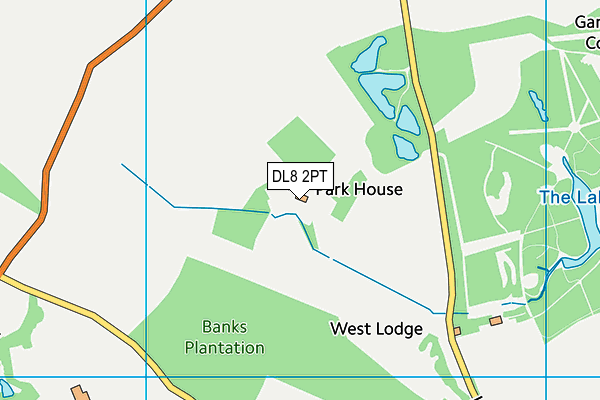 DL8 2PT map - OS VectorMap District (Ordnance Survey)