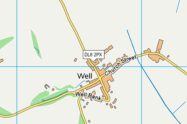DL8 2PX map - OS VectorMap District (Ordnance Survey)