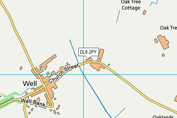 DL8 2PY map - OS VectorMap District (Ordnance Survey)