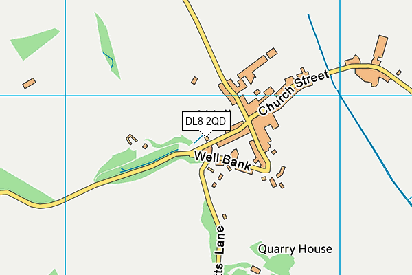 DL8 2QD map - OS VectorMap District (Ordnance Survey)