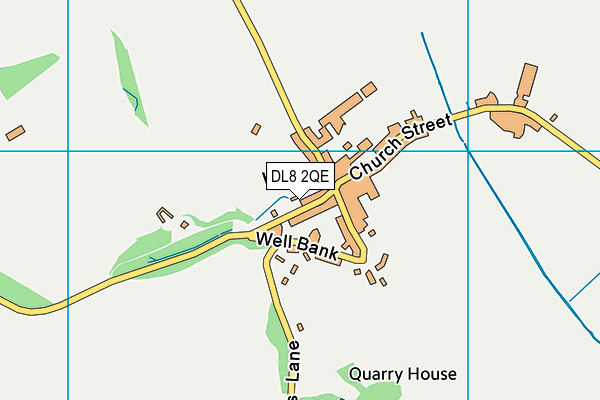 DL8 2QE map - OS VectorMap District (Ordnance Survey)