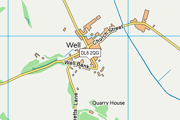 DL8 2QG map - OS VectorMap District (Ordnance Survey)
