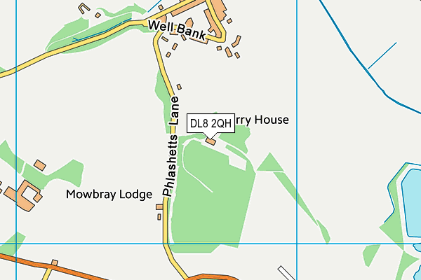 DL8 2QH map - OS VectorMap District (Ordnance Survey)