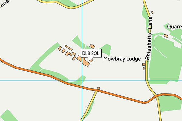 DL8 2QL map - OS VectorMap District (Ordnance Survey)