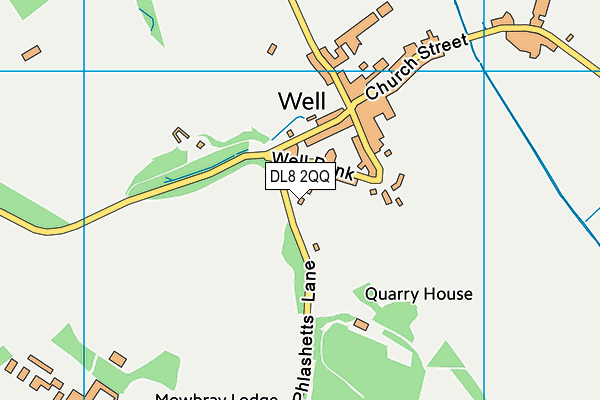 DL8 2QQ map - OS VectorMap District (Ordnance Survey)