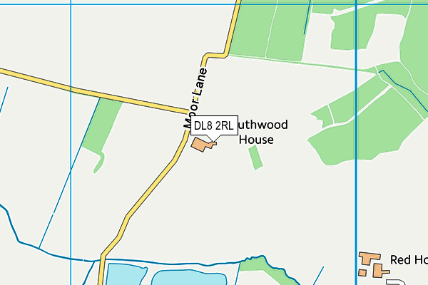 DL8 2RL map - OS VectorMap District (Ordnance Survey)