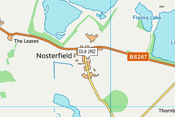 DL8 2RZ map - OS VectorMap District (Ordnance Survey)