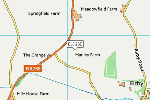 DL8 2SE map - OS VectorMap District (Ordnance Survey)