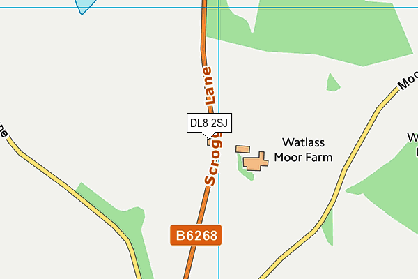 DL8 2SJ map - OS VectorMap District (Ordnance Survey)
