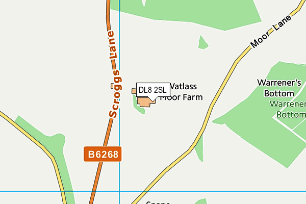 DL8 2SL map - OS VectorMap District (Ordnance Survey)