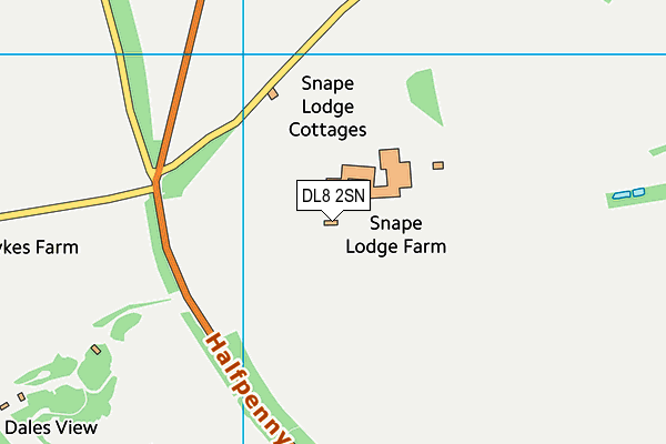 DL8 2SN map - OS VectorMap District (Ordnance Survey)