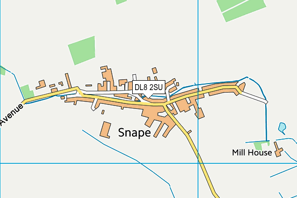 DL8 2SU map - OS VectorMap District (Ordnance Survey)