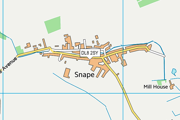 DL8 2SY map - OS VectorMap District (Ordnance Survey)