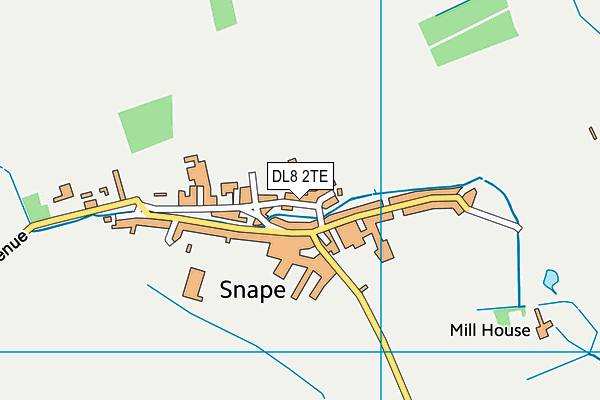 DL8 2TE map - OS VectorMap District (Ordnance Survey)