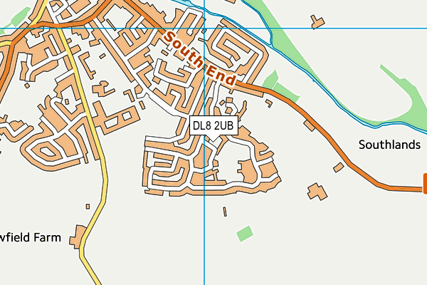 DL8 2UB map - OS VectorMap District (Ordnance Survey)
