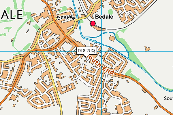 DL8 2UQ map - OS VectorMap District (Ordnance Survey)