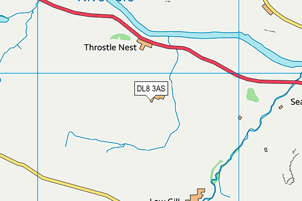 DL8 3AS map - OS VectorMap District (Ordnance Survey)
