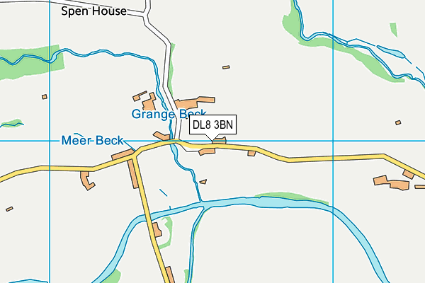 DL8 3BN map - OS VectorMap District (Ordnance Survey)