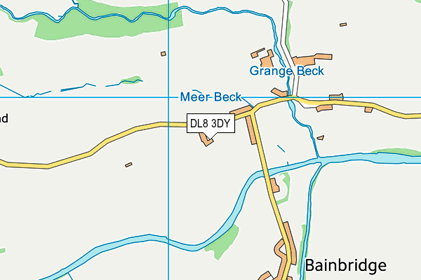 DL8 3DY map - OS VectorMap District (Ordnance Survey)