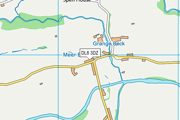 DL8 3DZ map - OS VectorMap District (Ordnance Survey)