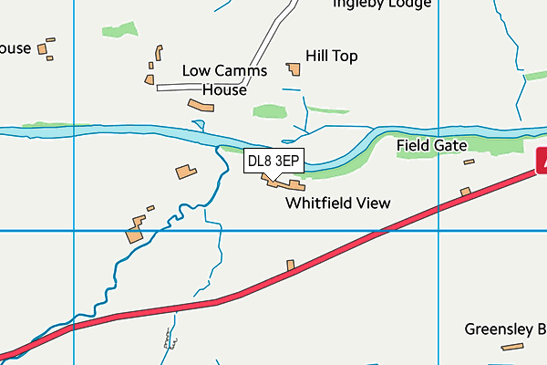 DL8 3EP map - OS VectorMap District (Ordnance Survey)
