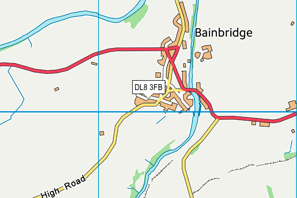 DL8 3FB map - OS VectorMap District (Ordnance Survey)