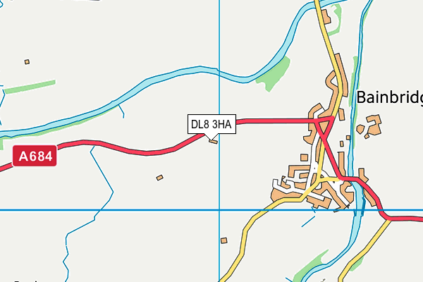 DL8 3HA map - OS VectorMap District (Ordnance Survey)