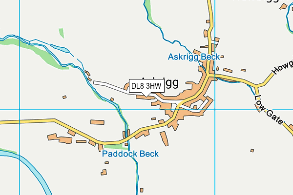 DL8 3HW map - OS VectorMap District (Ordnance Survey)