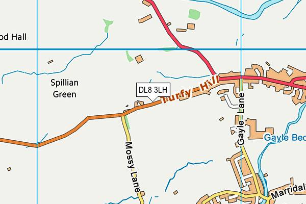 DL8 3LH map - OS VectorMap District (Ordnance Survey)