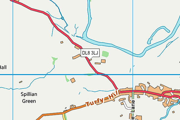 DL8 3LJ map - OS VectorMap District (Ordnance Survey)