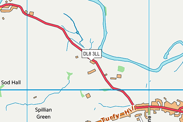 DL8 3LL map - OS VectorMap District (Ordnance Survey)