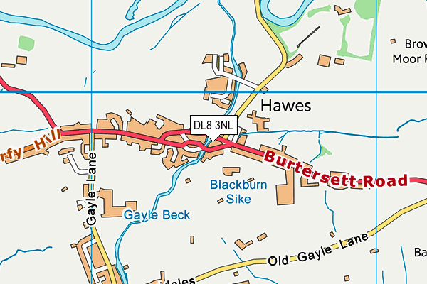 DL8 3NL map - OS VectorMap District (Ordnance Survey)