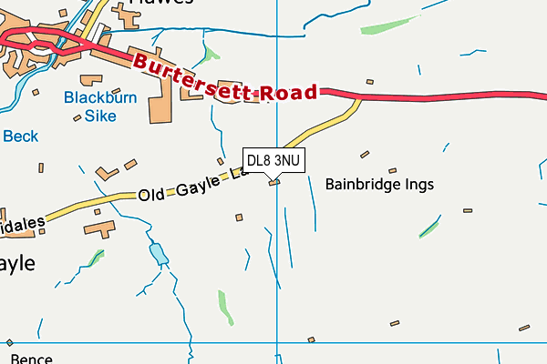 DL8 3NU map - OS VectorMap District (Ordnance Survey)