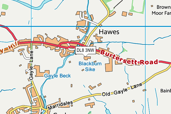 DL8 3NW map - OS VectorMap District (Ordnance Survey)