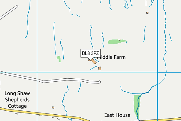 DL8 3PZ map - OS VectorMap District (Ordnance Survey)