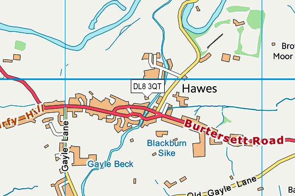 DL8 3QT map - OS VectorMap District (Ordnance Survey)