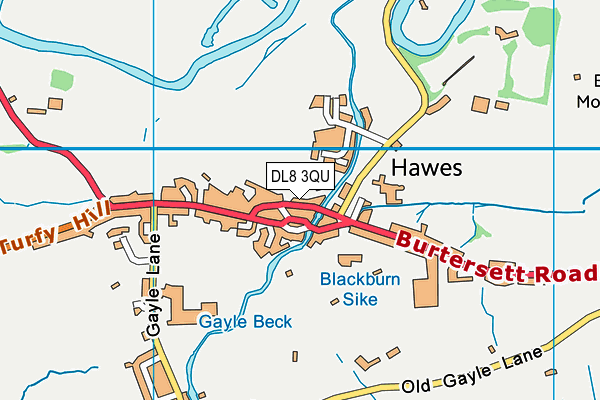 DL8 3QU map - OS VectorMap District (Ordnance Survey)