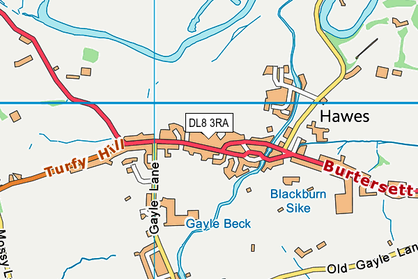 DL8 3RA map - OS VectorMap District (Ordnance Survey)