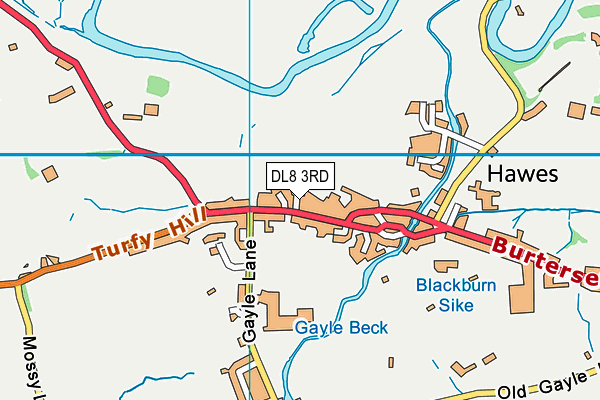 DL8 3RD map - OS VectorMap District (Ordnance Survey)