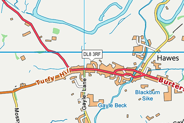 DL8 3RF map - OS VectorMap District (Ordnance Survey)