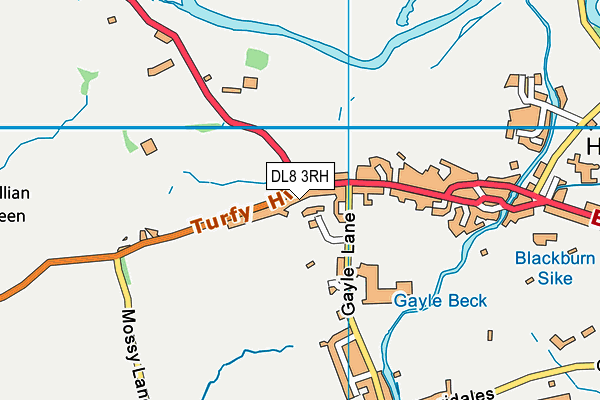 DL8 3RH map - OS VectorMap District (Ordnance Survey)