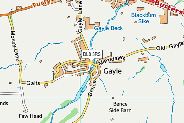 DL8 3RS map - OS VectorMap District (Ordnance Survey)