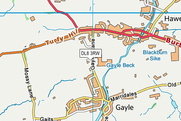 DL8 3RW map - OS VectorMap District (Ordnance Survey)