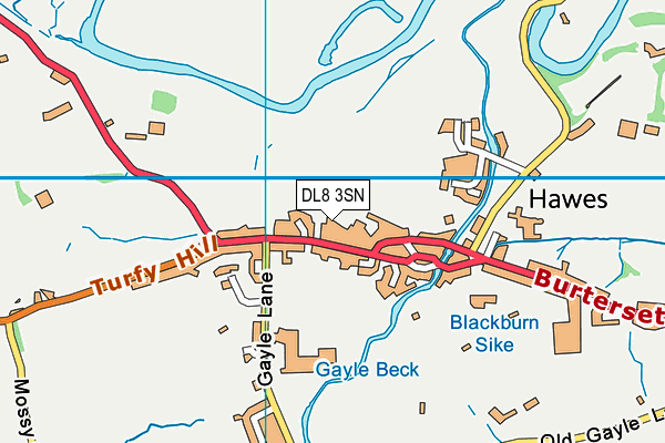 DL8 3SN map - OS VectorMap District (Ordnance Survey)