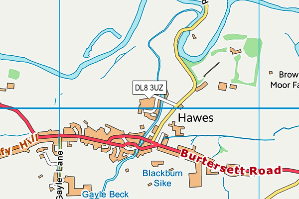 Hawes Utd Football Club map (DL8 3UZ) - OS VectorMap District (Ordnance Survey)