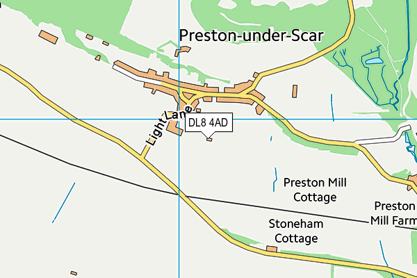 DL8 4AD map - OS VectorMap District (Ordnance Survey)