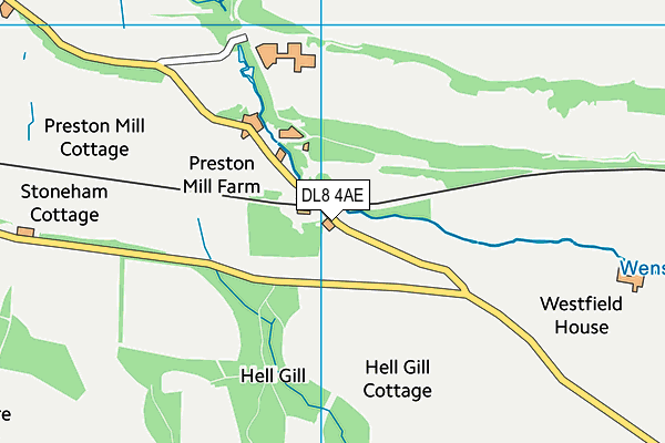 DL8 4AE map - OS VectorMap District (Ordnance Survey)