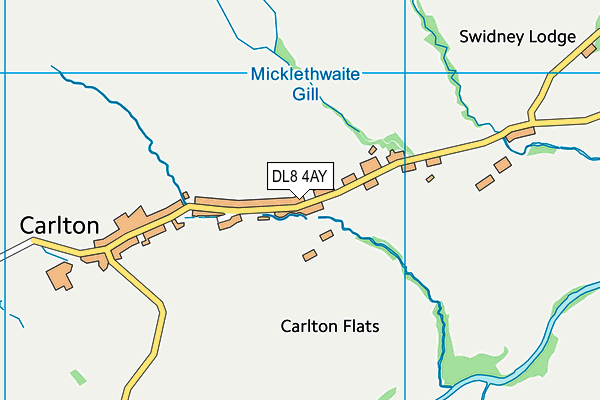 DL8 4AY map - OS VectorMap District (Ordnance Survey)