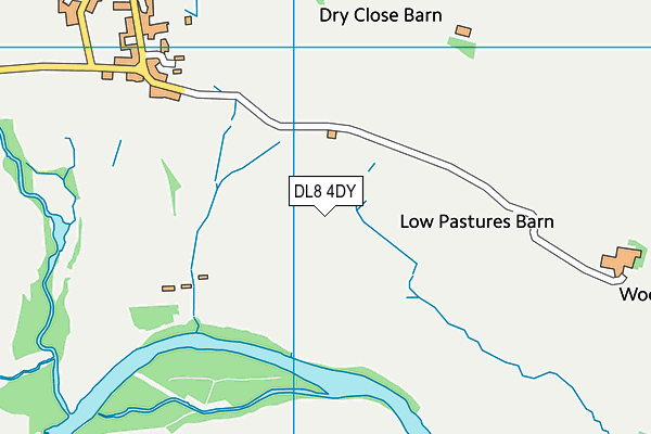 DL8 4DY map - OS VectorMap District (Ordnance Survey)