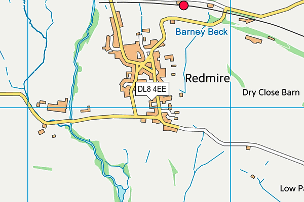 DL8 4EE map - OS VectorMap District (Ordnance Survey)